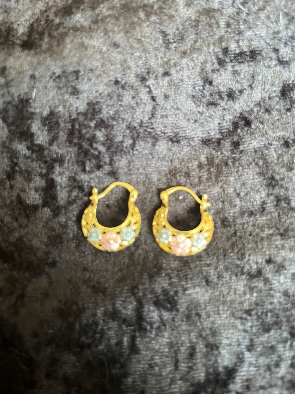 Gold Filigree Flower Huggie Hoop Earrings – Amazon Haul – New